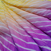 Leheriya Digital Print Ombre Yellow to Purple on Muslin Fabric
