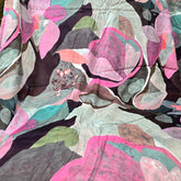Abstract Digital Print Muslin Fabric with Purple & Pink Tones