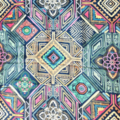 Abstract Digital Print on Muslin fabric