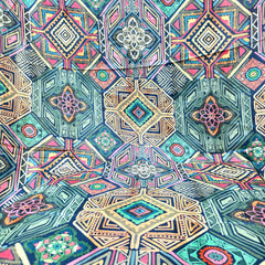Abstract Digital Print on Muslin fabric