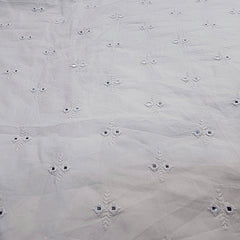 Shisha Dyeable Cotton Fabric with Geometric Mirror Work