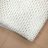 Sheesh-Aura Dyeable Georgette Fabric with Teardrop-shaped Mirror Work and Zari Work