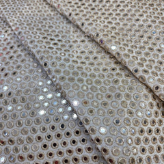 Dyeable Crepe Fabric with all over Mirror Work