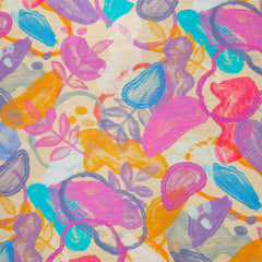 Abstract Pastel Digital Print on Muslin Fabric