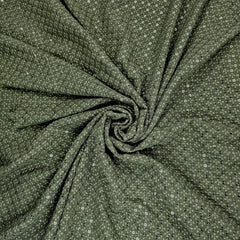 Embroidered Georgette with Sequins and Threadwork