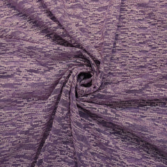Embroidered Plum Dandy Net Fabric with Textured pattern