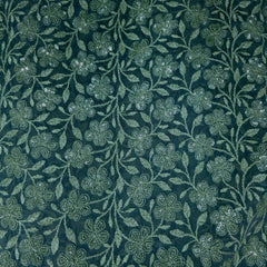 Embroidered Net with Floral Sequins Work