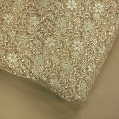 Sahiba Embroidered Net Fabric with Gold Floral work