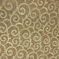 Gulzar Swirl Embroidered Net Fabric