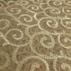 Gulzar Swirl Embroidered Net Fabric