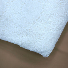 Guipure Cotton Dyeable Fabric with Sunburst and Rose motifs