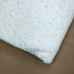 Guipure Cotton Dyeable Fabric with Scalloped Edges