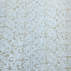 Guipure Cotton Dyeable Fabric with Scalloped Edges