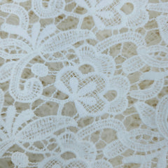Guipure Cotton Dyeable Fabric with Scalloped Edges