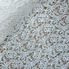 Guipure Cotton Dyeable Fabric with Scalloped Edges