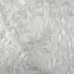 Lisa Sequin Embroidered White Lacey Net Fabric