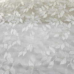 Lisa Sequin Embroidered Off - White (Ivory) Net Fabric
