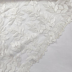 Lisa Sequin Embroidered Off - White (Ivory) Net Fabric