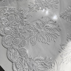 Jennifer Floral Lacey Embroidered Net Fabric