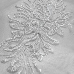 Jennifer Floral Lacey Embroidered Net Fabric