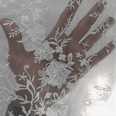 Emma Floral Lacey Embroidered Net Fabric