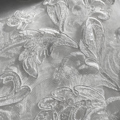 Dakota Floral Lacey Embroidered Net Fabric