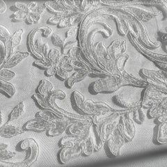 Dakota Floral Lacey Embroidered Net Fabric