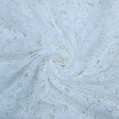 Guipure Cotton Dyeable Fabric with Flower and Leaf Motifs