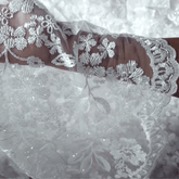 Davina Sequin Work White Lacey Net Embroidered Fabric