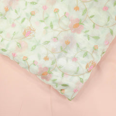 Nargis Embroidered Fabric on off white Organza Base