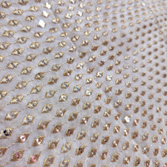 Zeenat Sequin Work on Dyeable Georgette Base