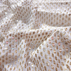 Zeenat Sequin Work on Dyeable Georgette Base