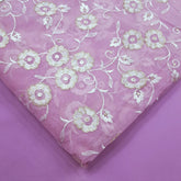 Zeenat Floral Sequin Work on Lilac Organza Base