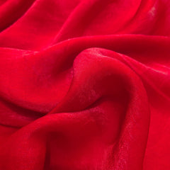 Bright Red Color Two - Tone Soft Organza