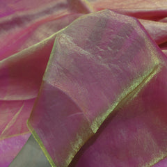 Pink & Gold Color Two - Tone Soft Organza