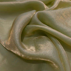 Light Moss Green Color Two - Tone Soft Organza