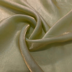 Light Moss Green Color Two - Tone Soft Organza