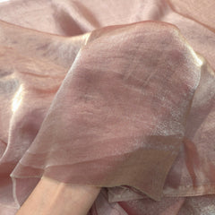 Light Brown Color Two - Tone Soft Organza