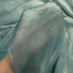 Teal Blue Color Two - Tone Soft Organza
