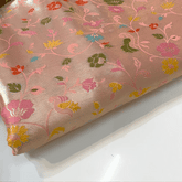 Pink Paithani Brocade Silk Fabric