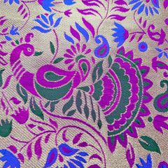 Morpankhi Paithani Brocade Silk Fabric