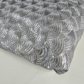 Sringhar Silver Light-in Weight Full Sequins Georgette Fabric