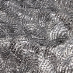 Sringhar Silver Light-in Weight Full Sequins Georgette Fabric