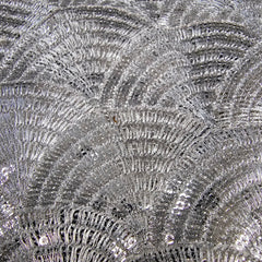 Sringhar Silver Light-in Weight Full Sequins Georgette Fabric