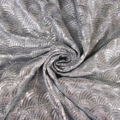Sringhar Silver Light-in Weight Full Sequins Georgette Fabric