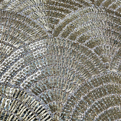 Sringhar Golden Light-in Weight Full Sequins Georgette Fabric