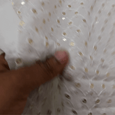 Jariyaan Dyeable Georgette Sequin Embroidered all over Jaal Work Fabric