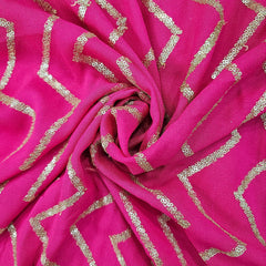 Jariyaan Light-in Weight Striking Sequin Embroidered Georgette Fabric