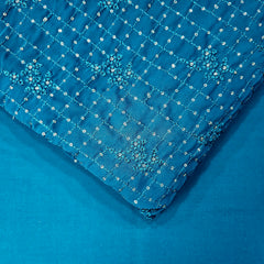 Meenakari Georgette with intricate Sequins Work and Floral Threadwork