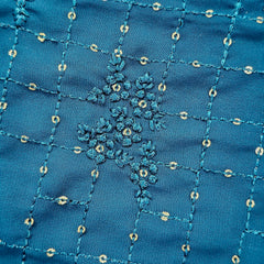 Meenakari Georgette with intricate Sequins Work and Floral Threadwork